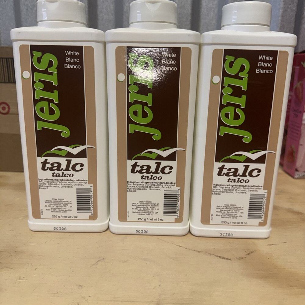Jeris White Talc Clubman Powder 9 OZ / 255 g Green - TWO PACK